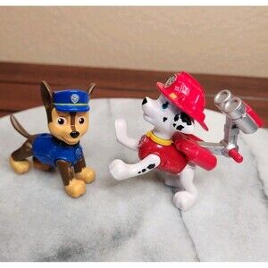Paw Patrol Buddies Chase Pup Marshall Fire Figures Cake Topper Dalmatian